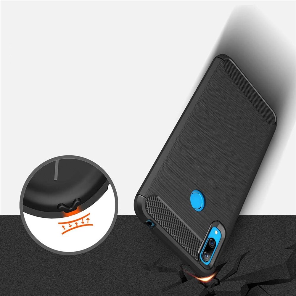 Pokrowiec Carbon Case niebieski Huawei Y6 (2019) / 3 Pokrowiec Carbon Case niebieski Huawei Y6 (2019) / 3
