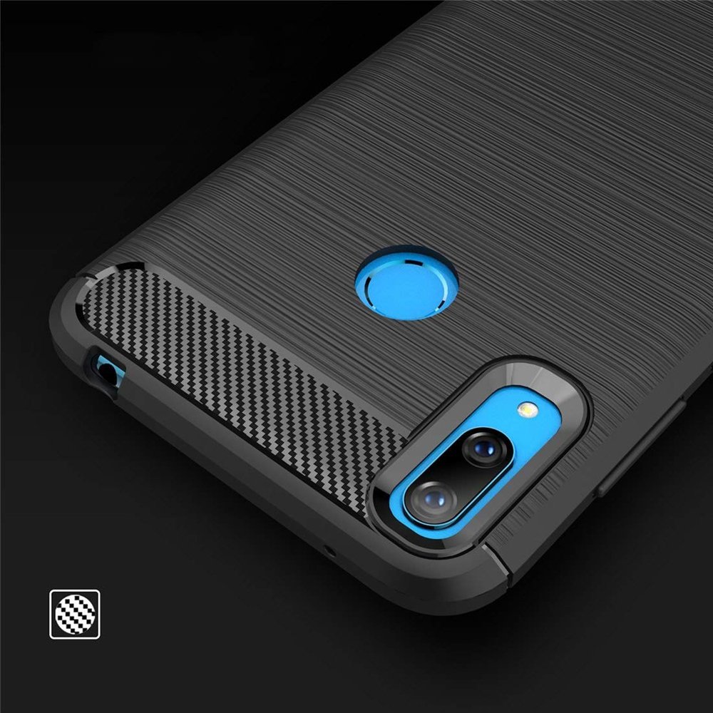 Pokrowiec Carbon Case niebieski Huawei Y6 (2019) / 5