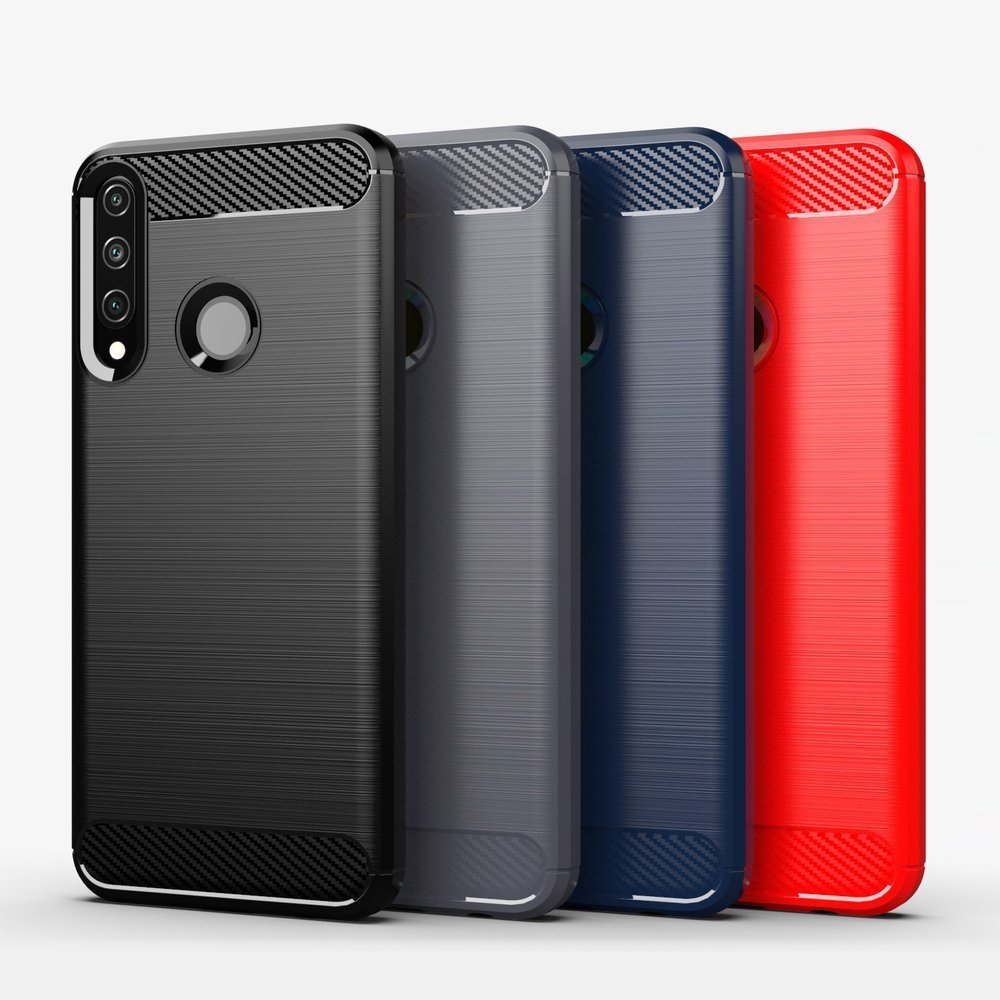Pokrowiec Carbon Case niebieski Huawei Y6P / 3 Pokrowiec Carbon Case niebieski Huawei Y6P / 3