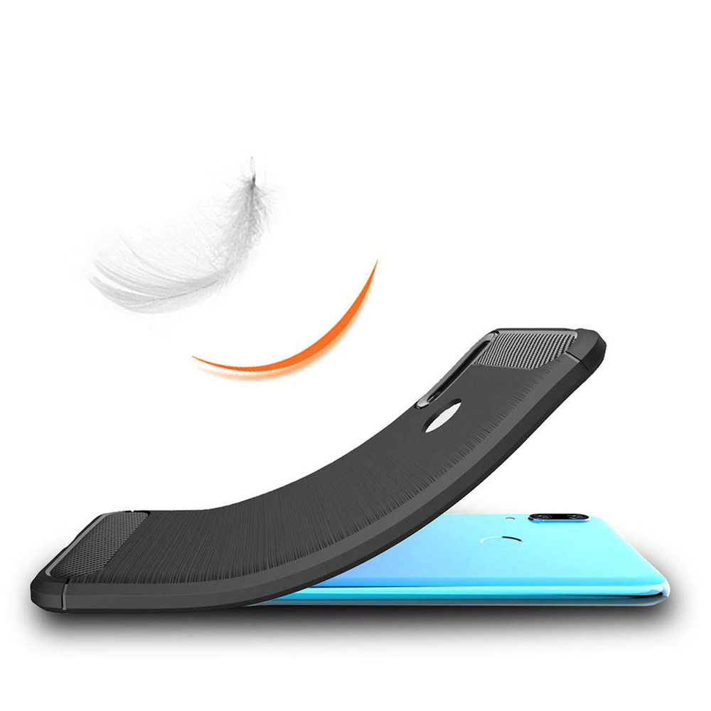 Pokrowiec Carbon Case niebieski Huawei Y7 (2019) / 4