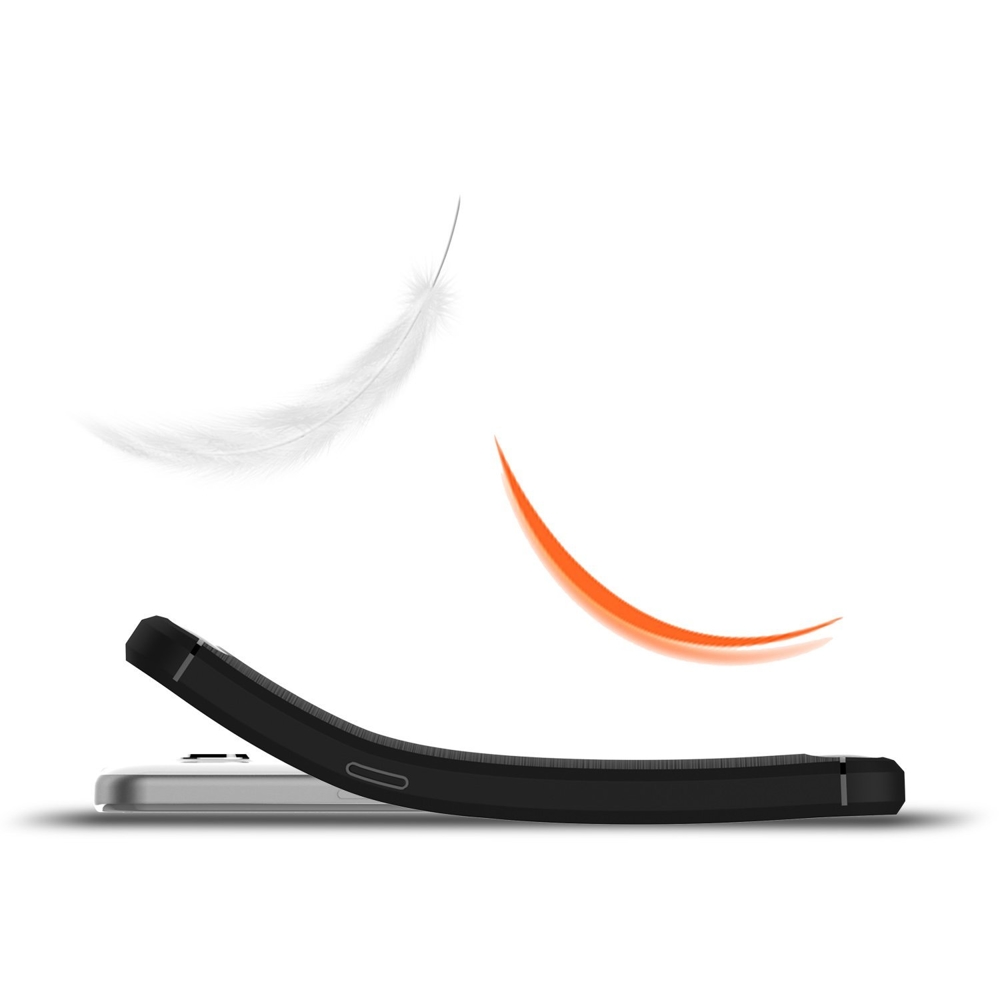 Pokrowiec Carbon Case niebieski LG K10 (2017) / 4