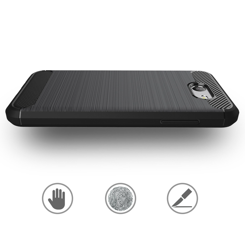 Pokrowiec Carbon Case niebieski LG K10 (2017) / 5