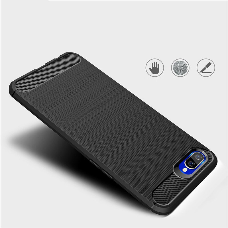 Pokrowiec Carbon Case niebieski Oppo RX17 Neo / 5