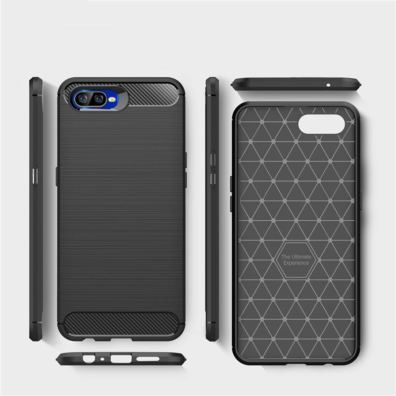 Pokrowiec Carbon Case niebieski Oppo RX17 Neo / 7