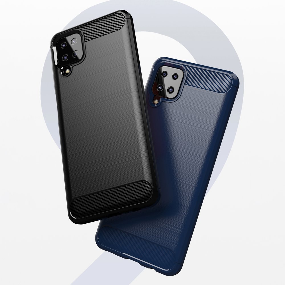Pokrowiec Carbon Case niebieski Samsung Galaxy A12 / 6