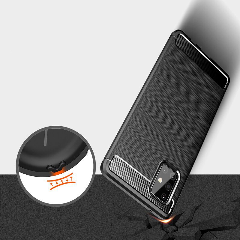 Pokrowiec Carbon Case niebieski Samsung A31 / 7 Pokrowiec Carbon Case niebieski Samsung A31 / 7