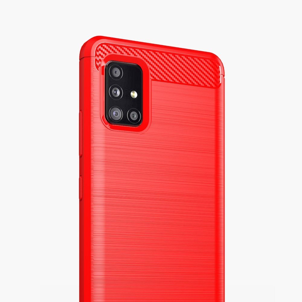 Pokrowiec Carbon Case niebieski Samsung A71 5G / 7