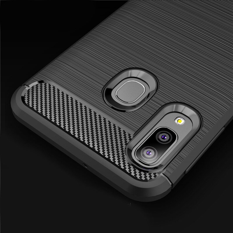 Pokrowiec Carbon Case niebieski Samsung Galaxy A20e / 5