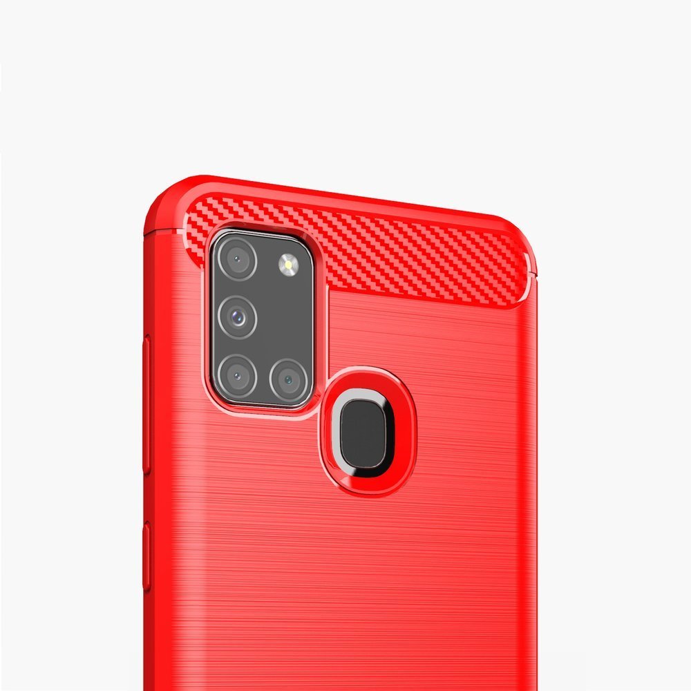 Pokrowiec Carbon Case niebieski Samsung Galaxy A21s / 9 Pokrowiec Carbon Case niebieski Samsung Galaxy A21s / 9