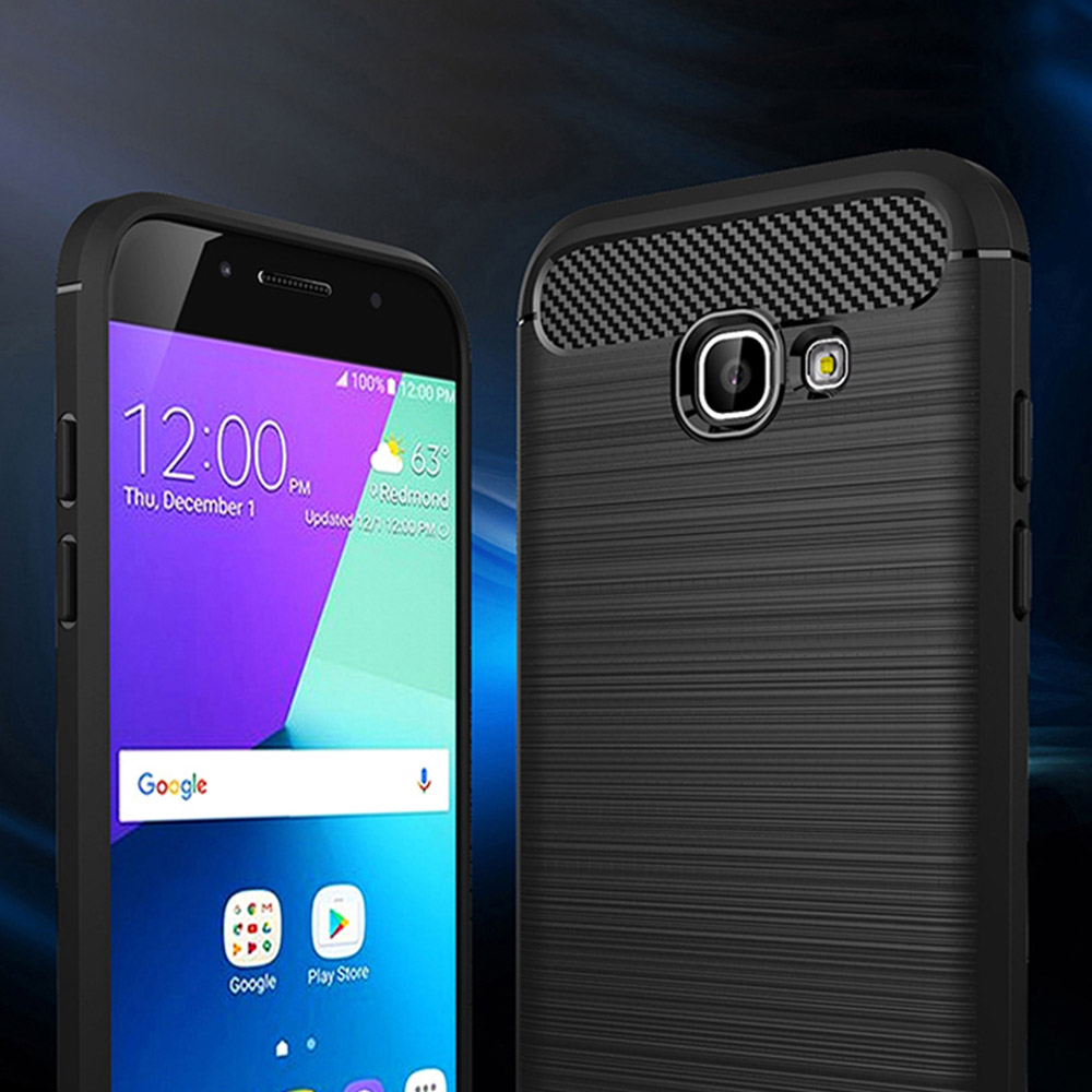 Pokrowiec Carbon Case niebieski Samsung Galaxy A3 2017 / 10