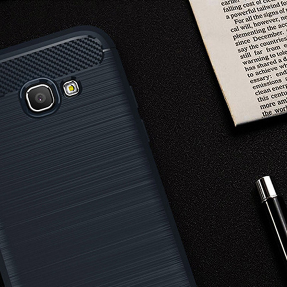 Pokrowiec Carbon Case niebieski Samsung Galaxy A3 2017 / 2