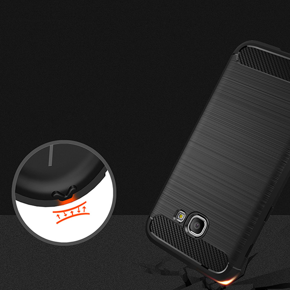 Pokrowiec Carbon Case niebieski Samsung Galaxy A3 2017 / 5