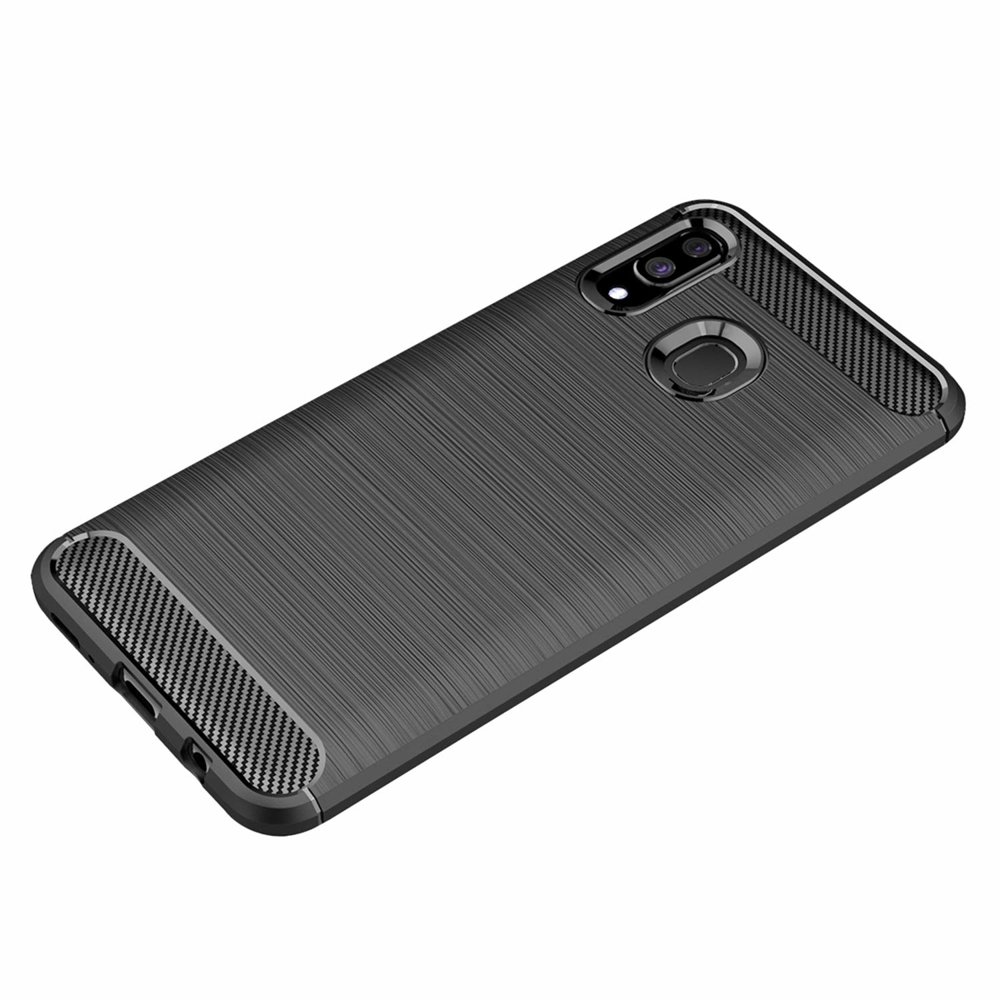 Pokrowiec Carbon Case niebieski Samsung Galaxy A30 / 6