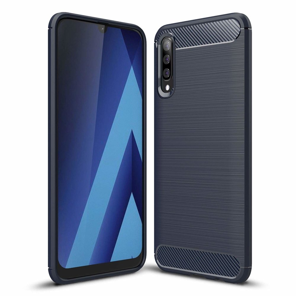 Pokrowiec Carbon Case niebieski Samsung Galaxy A50
