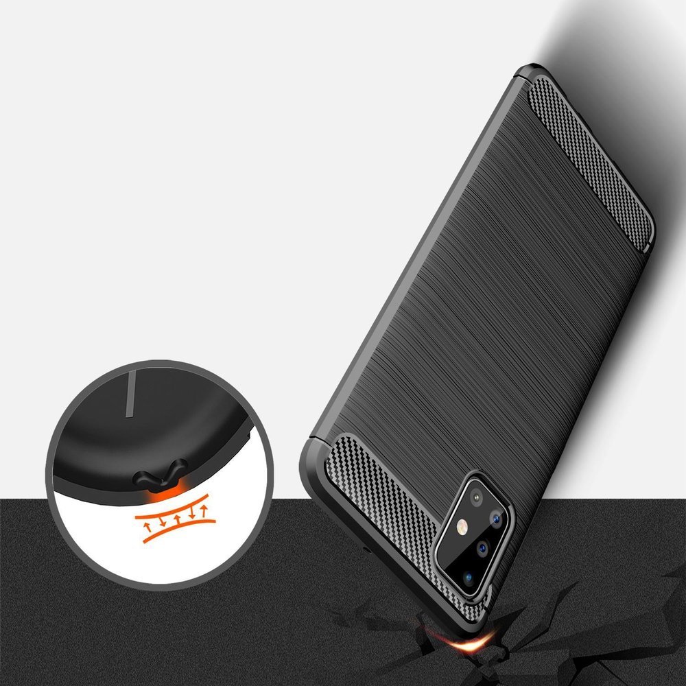 Pokrowiec Carbon Case niebieski Samsung Galaxy A51 / 4 Pokrowiec Carbon Case niebieski Samsung Galaxy A51 / 4