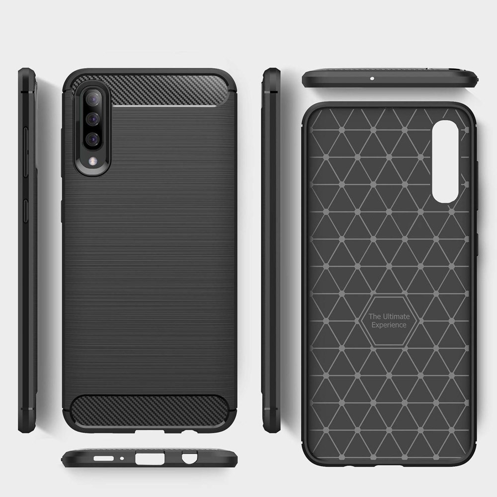 Pokrowiec Carbon Case niebieski Samsung Galaxy A70 / 7
