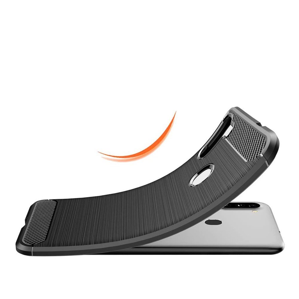 Pokrowiec Carbon Case niebieski Samsung Galaxy M11 / 5