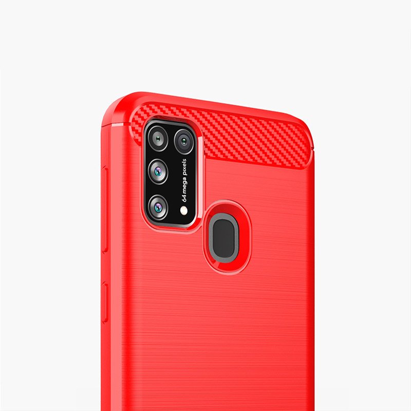 Pokrowiec Carbon Case niebieski Samsung Galaxy M21 / 2