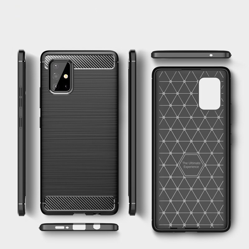 Pokrowiec Carbon Case niebieski Samsung Galaxy M51 / 6