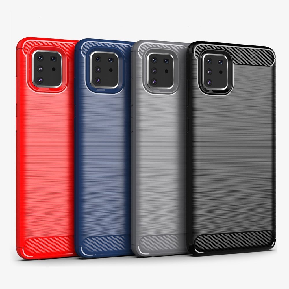 Pokrowiec Carbon Case niebieski Samsung Galaxy Note 10 Lite / 3