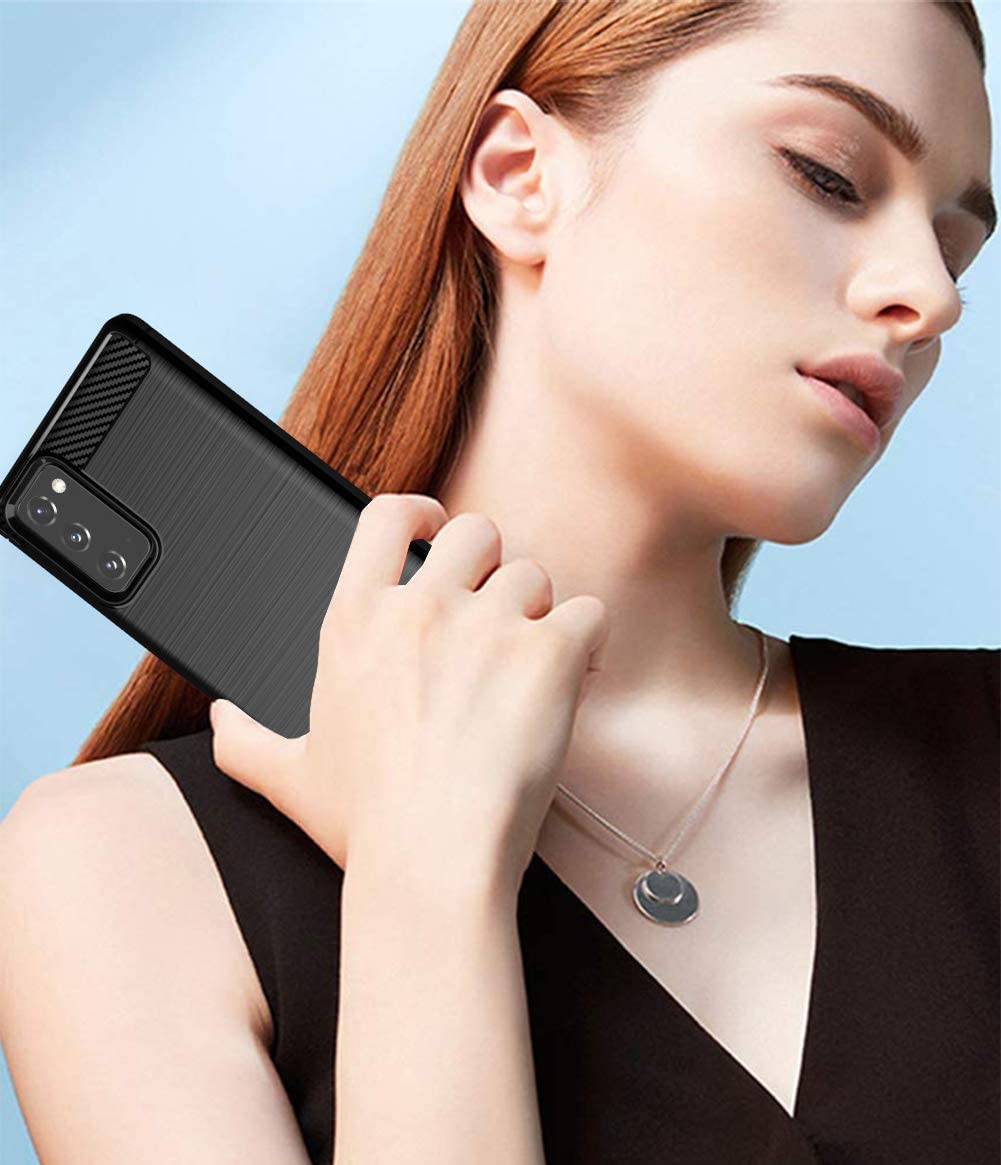 Pokrowiec Carbon Case niebieski Samsung Galaxy Note 20 / 4