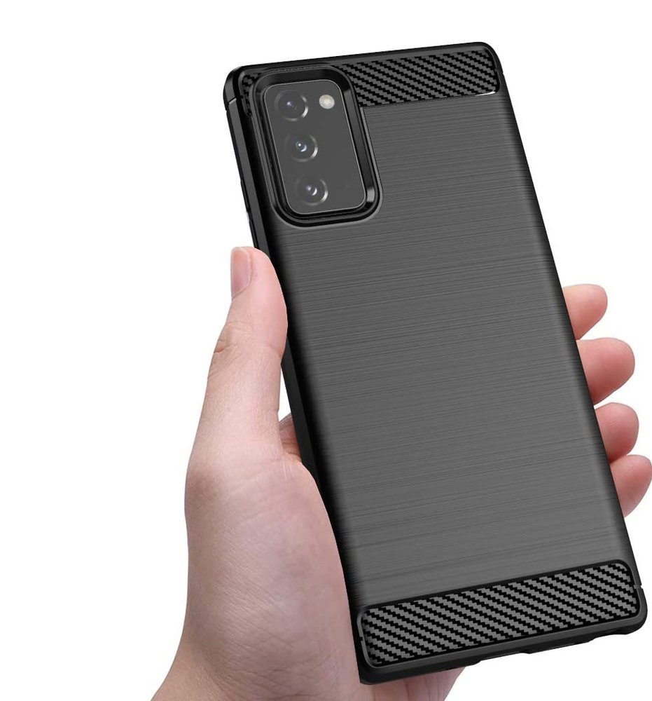Pokrowiec Carbon Case niebieski Samsung Galaxy Note 20 / 6