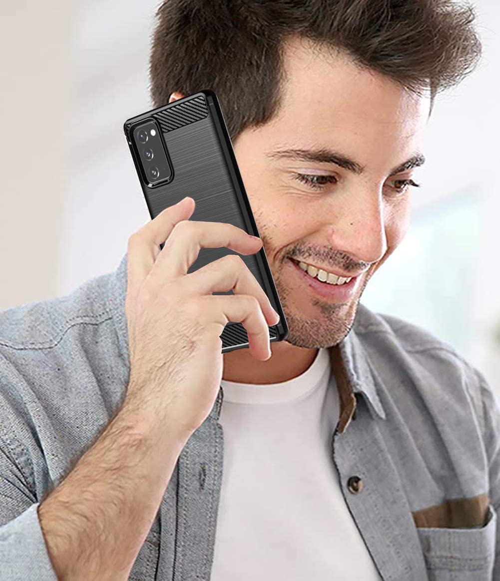 Pokrowiec Carbon Case niebieski Samsung Galaxy Note 20 / 7