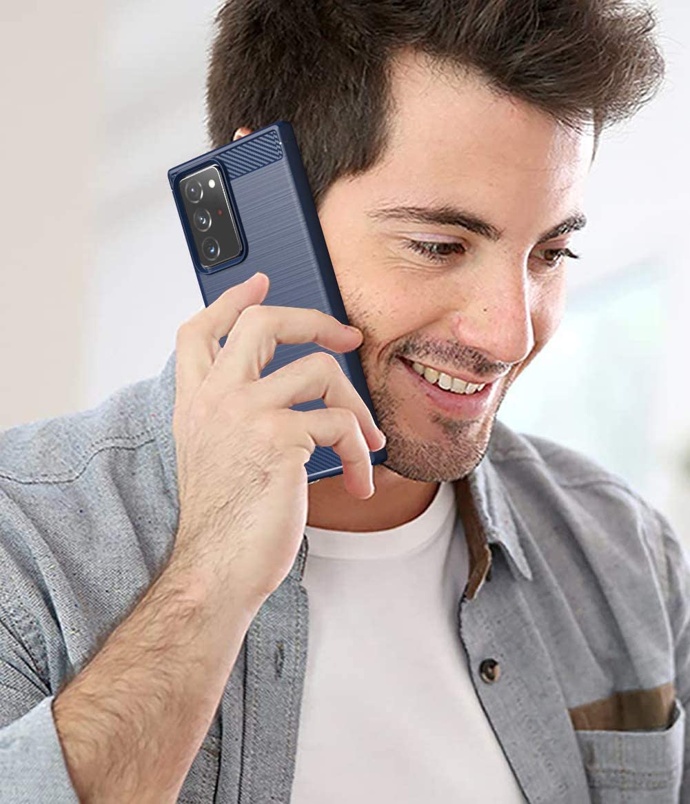 Pokrowiec Carbon Case niebieski Samsung Galaxy Note 20 Ultra / 4