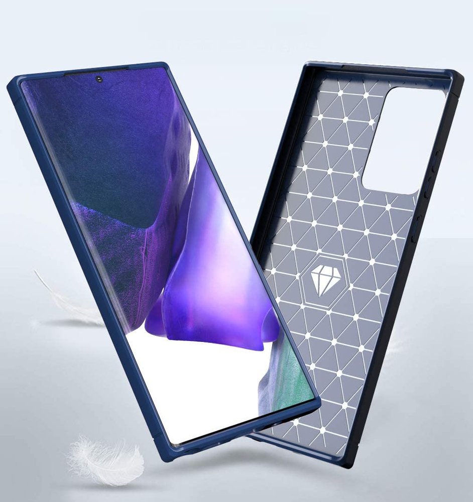 Pokrowiec Carbon Case niebieski Samsung Galaxy Note 20 Ultra / 5 Pokrowiec Carbon Case niebieski Samsung Galaxy Note 20 Ultra / 5