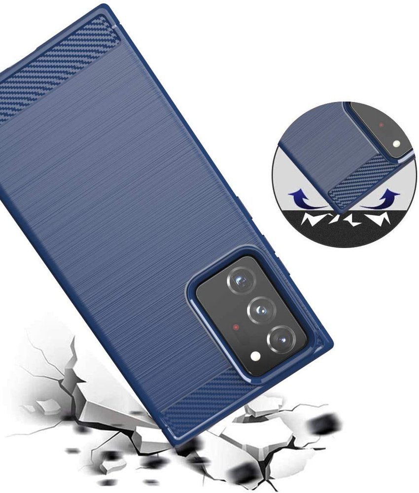 Pokrowiec Carbon Case niebieski Samsung Galaxy Note 20 Ultra / 6 Pokrowiec Carbon Case niebieski Samsung Galaxy Note 20 Ultra / 6