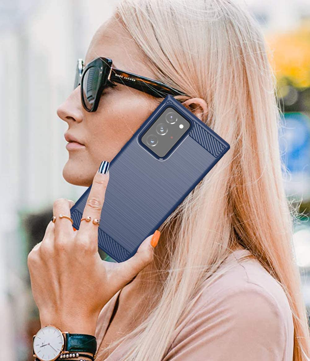 Pokrowiec Carbon Case niebieski Samsung Galaxy Note 20 Ultra / 7