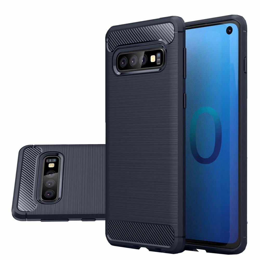 Pokrowiec Carbon Case niebieski Samsung Galaxy S10