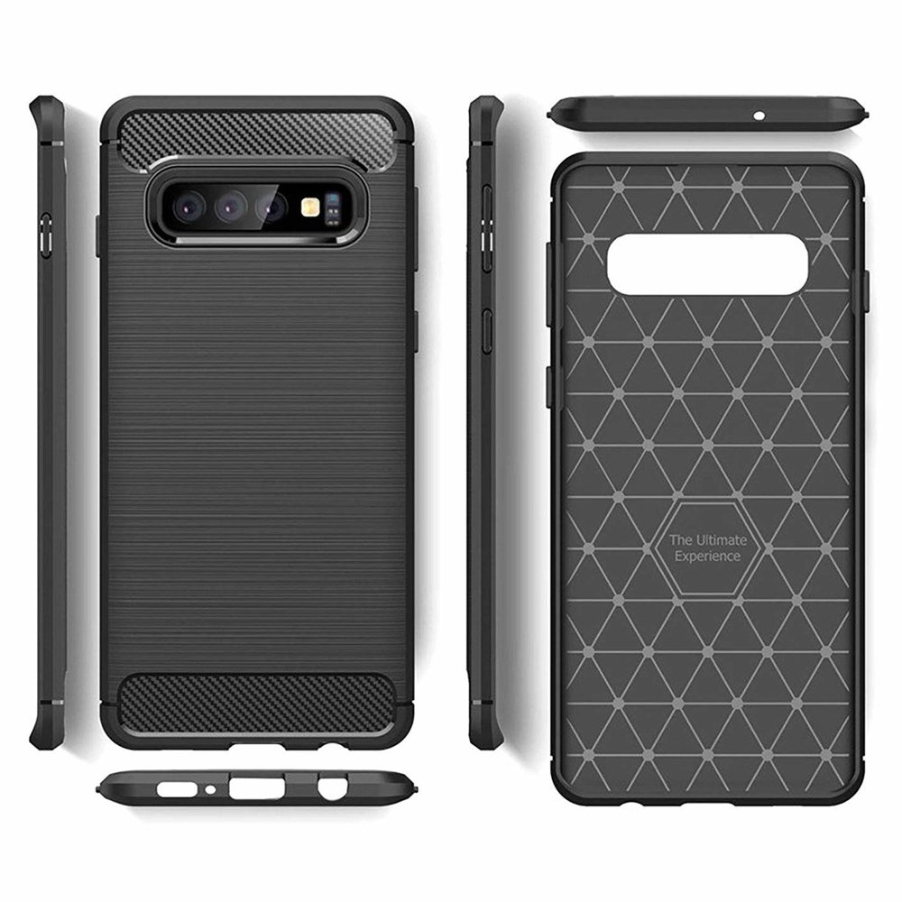 Pokrowiec Carbon Case niebieski Samsung Galaxy S10 / 2