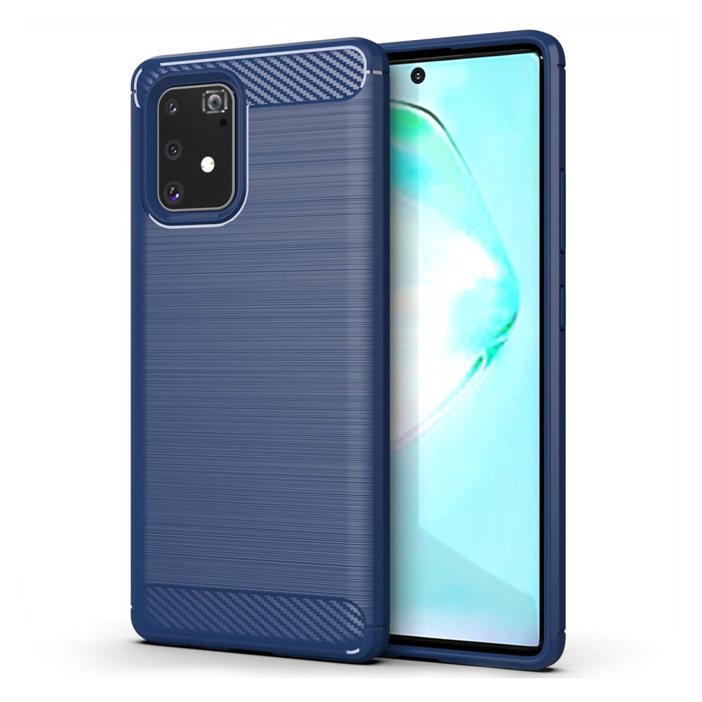 Pokrowiec Carbon Case niebieski Samsung Galaxy S10 Lite