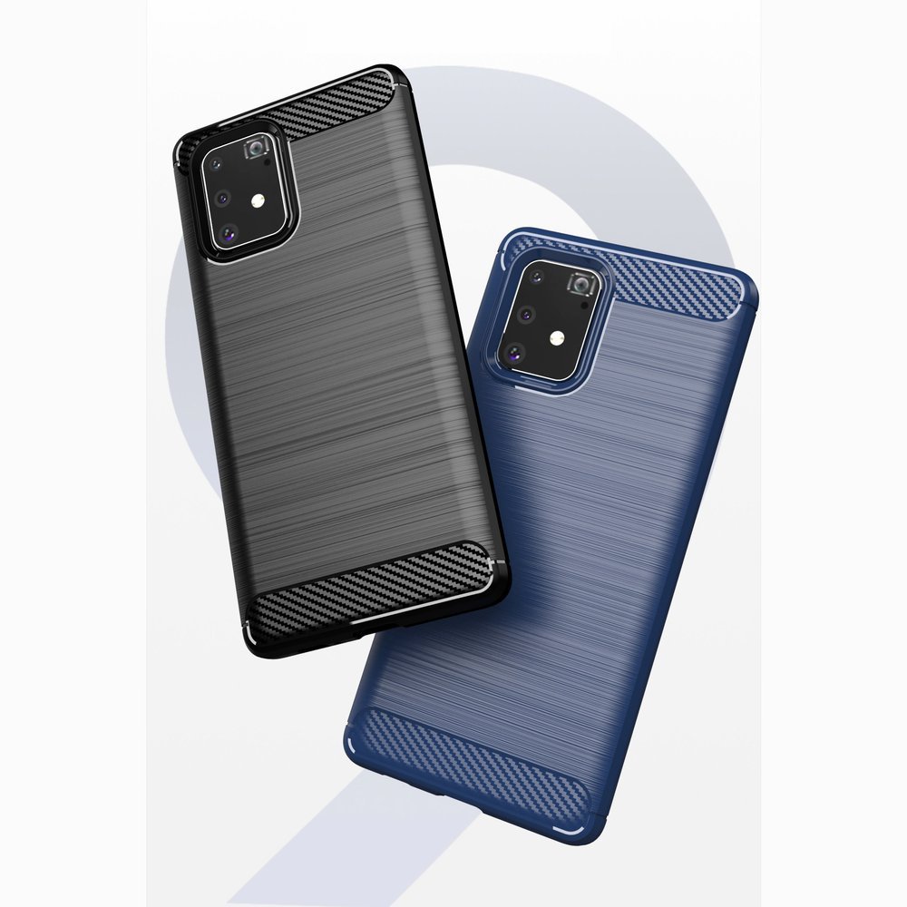 Pokrowiec Carbon Case niebieski Samsung Galaxy S10 Lite / 2