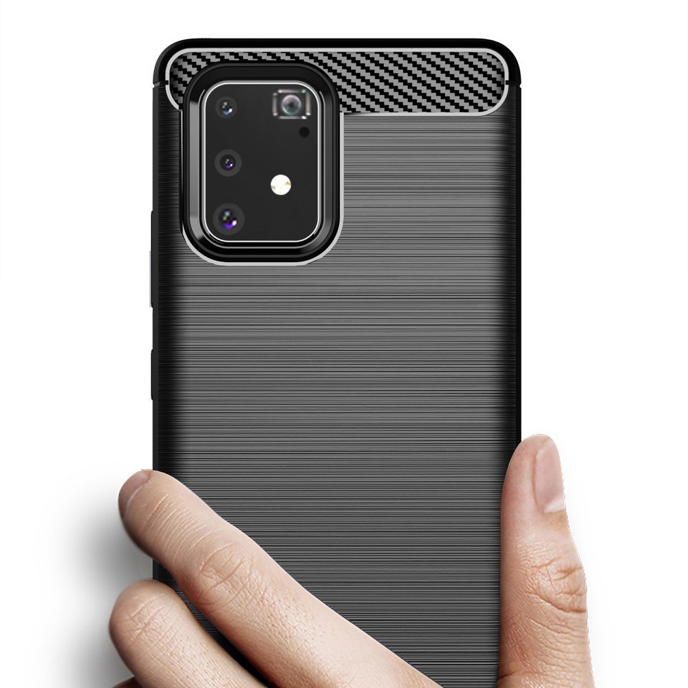 Pokrowiec Carbon Case niebieski Samsung Galaxy S10 Lite / 3
