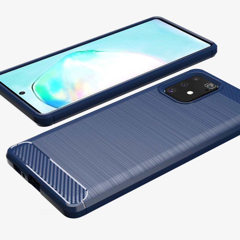 Pokrowiec Carbon Case niebieski Samsung Galaxy S10 Lite / 5