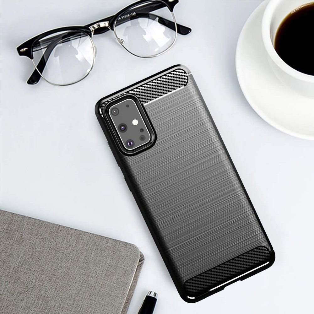 Pokrowiec Carbon Case niebieski Samsung Galaxy S20 Plus / 4