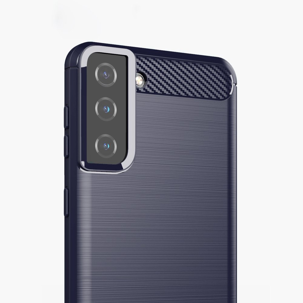 Pokrowiec Carbon Case niebieski Samsung Galaxy S21+ 5G / 3