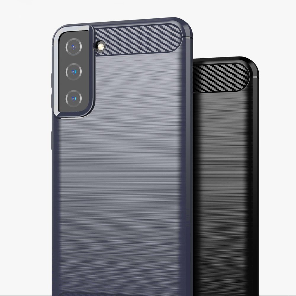 Pokrowiec Carbon Case niebieski Samsung Galaxy S21 Plus 5G / 4