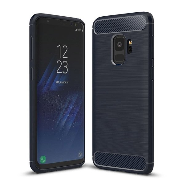 Pokrowiec Carbon Case niebieski Samsung Galaxy S9