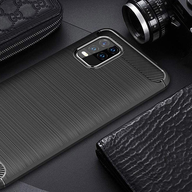 Pokrowiec Carbon Case niebieski Xiaomi Mi 10 Lite / 8