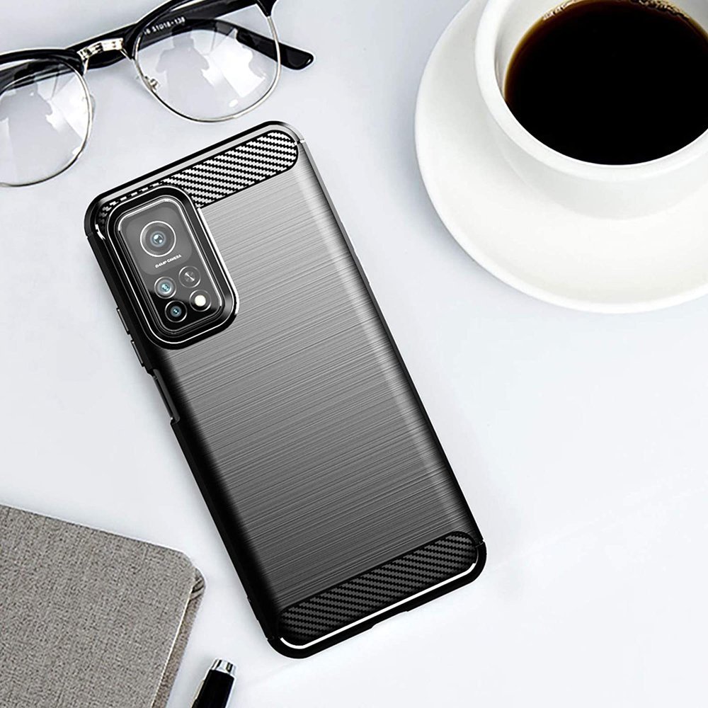Pokrowiec Carbon Case niebieski Xiaomi Mi 10T / 3