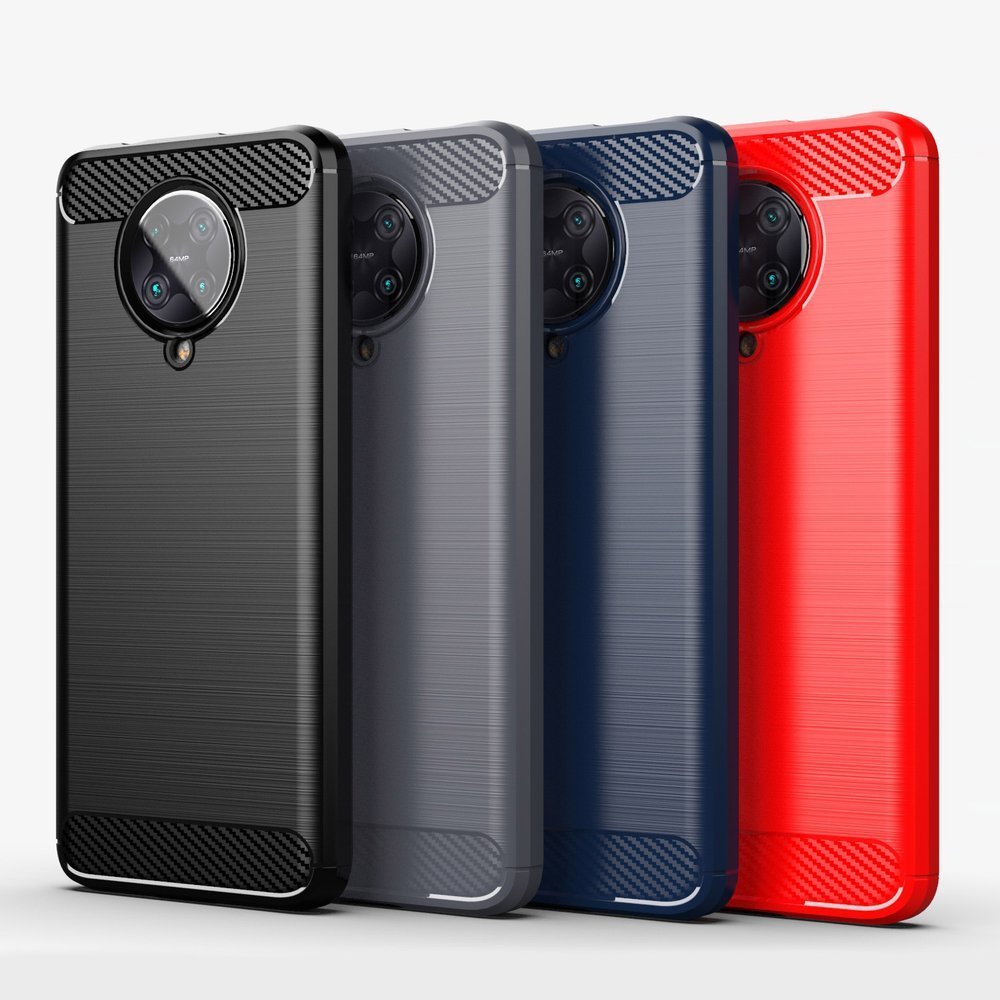 Pokrowiec Carbon Case niebieski Xiaomi POCO F2 Pro / 3