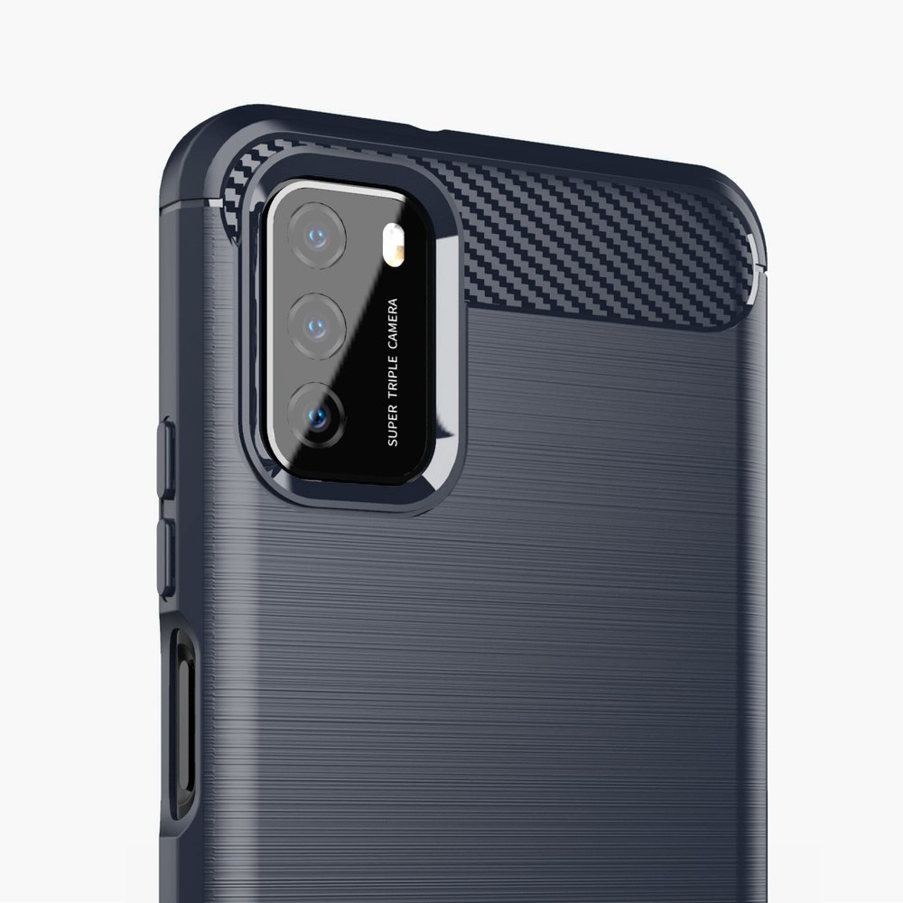 Pokrowiec Carbon Case niebieski Xiaomi POCO M3 / 3