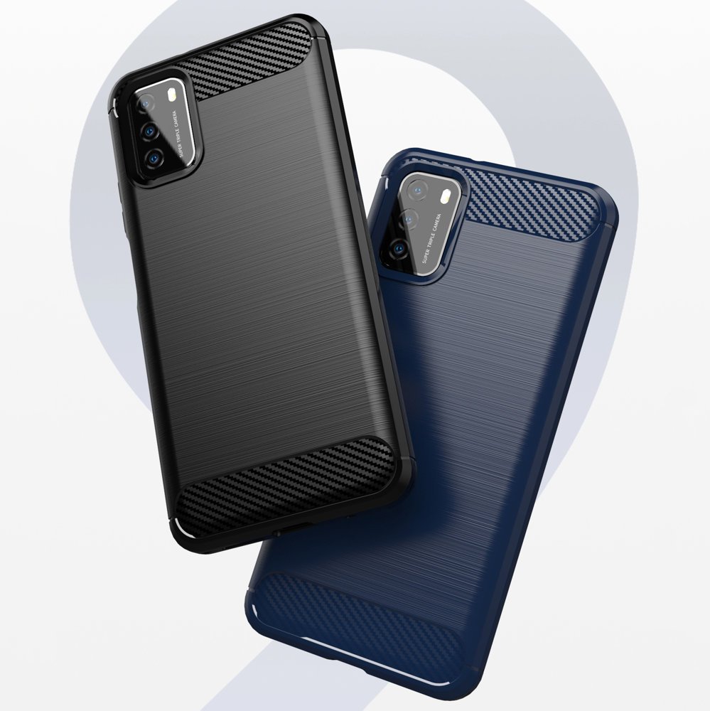 Pokrowiec Carbon Case niebieski Xiaomi POCO M3 / 5