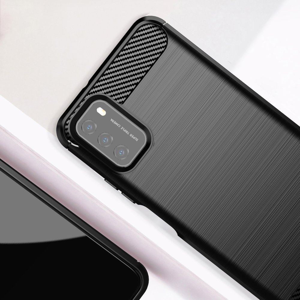 Pokrowiec Carbon Case niebieski Xiaomi POCO M3 / 7