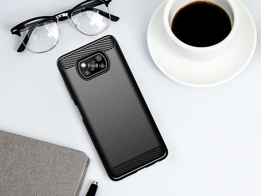 Pokrowiec Carbon Case niebieski Xiaomi POCO X3 Pro / 10