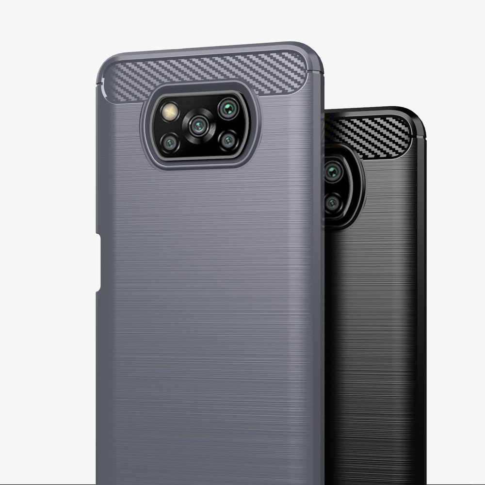 Pokrowiec Carbon Case niebieski Xiaomi POCO X3 Pro / 6