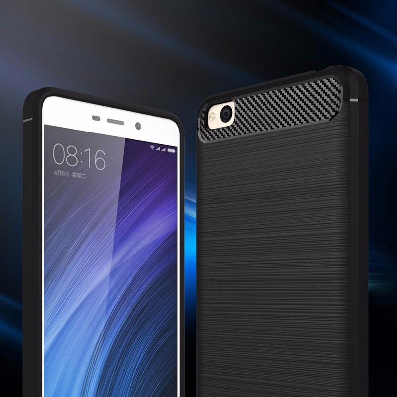 Pokrowiec Carbon Case niebieski Xiaomi Redmi 4A / 2